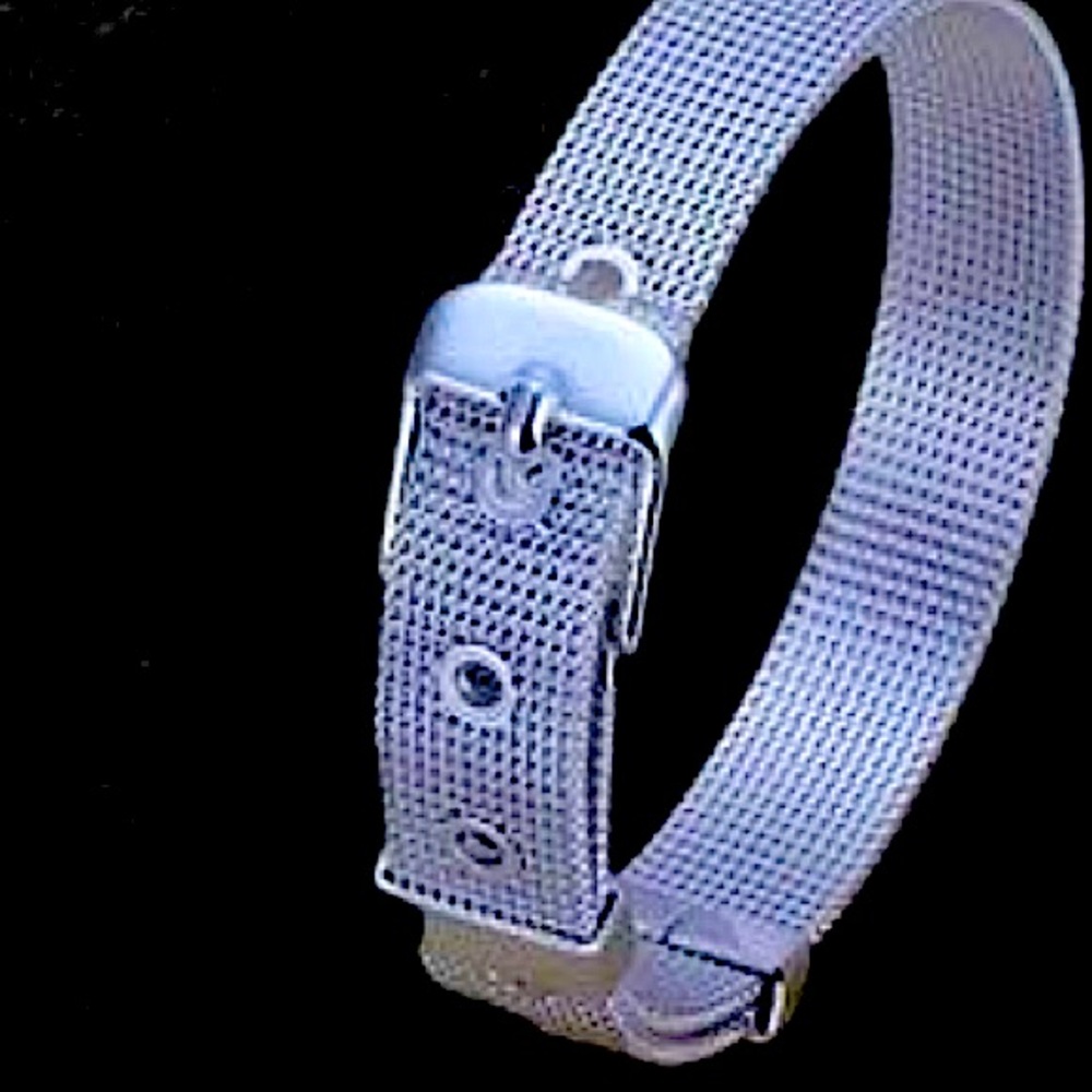.925 Plated Mesh Belt Buckle Silver Bracelet NWT